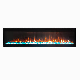 Cross-Border French Electronic Fireplace Charcoal Simulated Flame Home Living Room Embedded Heating Decorative Wall-Mounted Stove