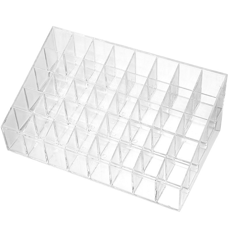 24 grid transparent lipstick rack storage finishing box desktop lipstick rack display cosmetics skin care products storage