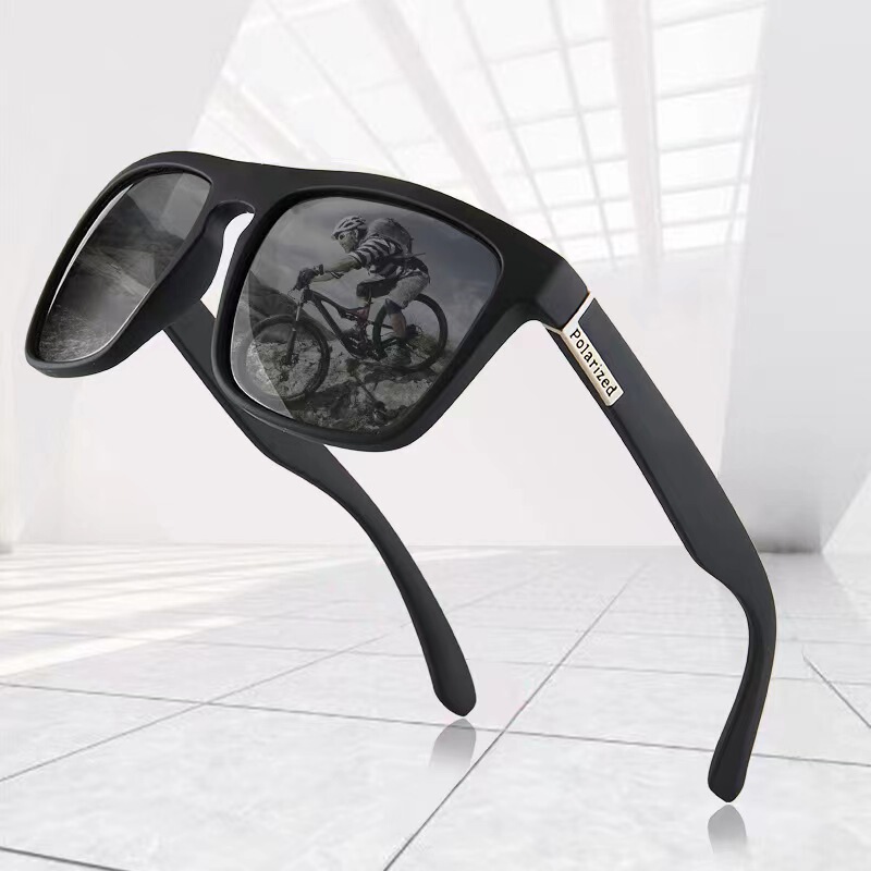 New cross-border men's polarized sunglasses, European and American outdoor cycling sports retro trendy elastic lacquer colorful sunglasses