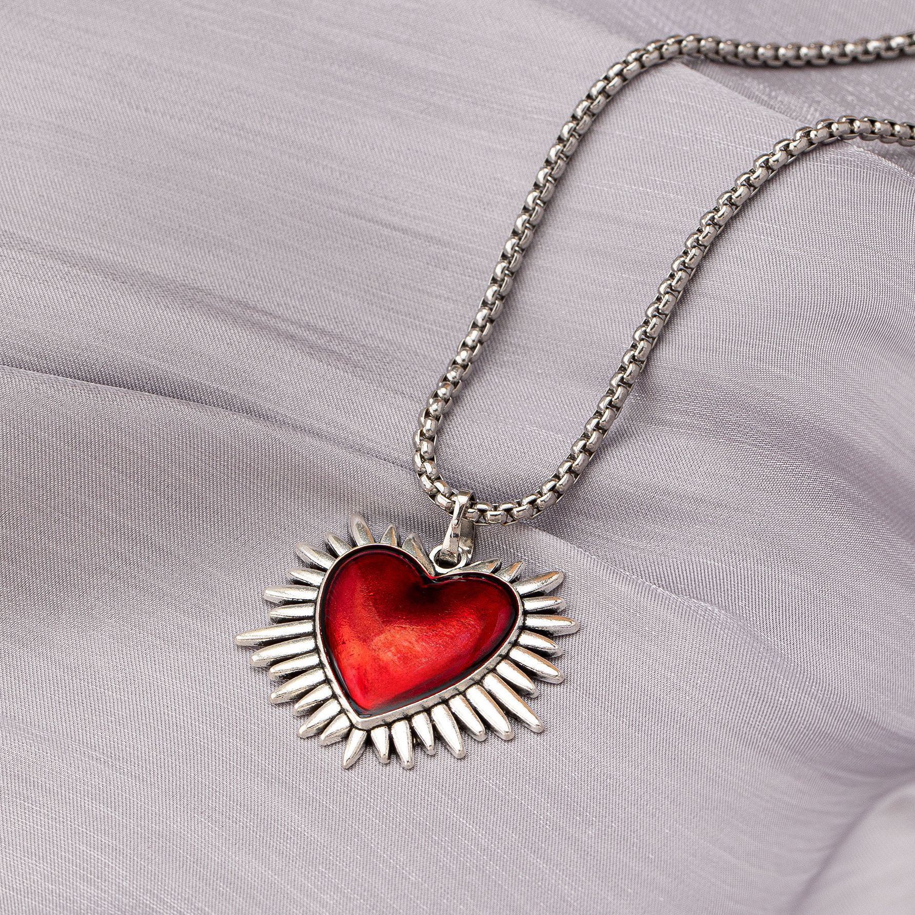 All Seasons Season Women's Gender Classic Style Heart Shape Alloy Chain-free Pendant Necklaces Wholesale