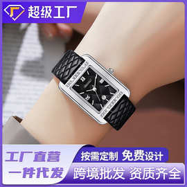 筱瑞抖音爆款防水女士石英表复古日历装饰方形手表女防水腕表批发