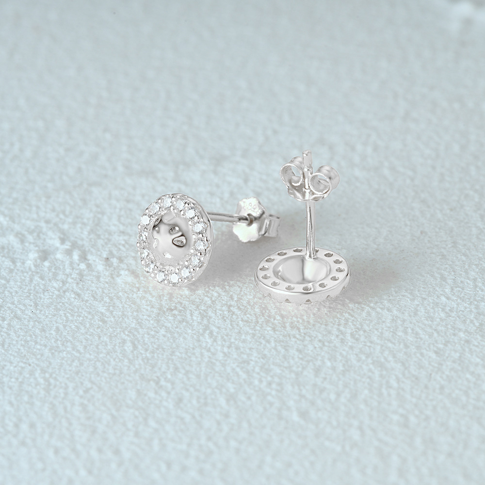 6g Weight 925 Sterling Silver Ear Needle Material Zircon Inlay Material Ear Studs Classification 1 Pair Quantity Daily, Street Occasion 925 Sterling Silver Material Geometric Pattern Women's Gender Plating, Inlay Design Simple Style Style 1 Pair 925 Sterling Silver Zircon Geometric Ear Studs 27