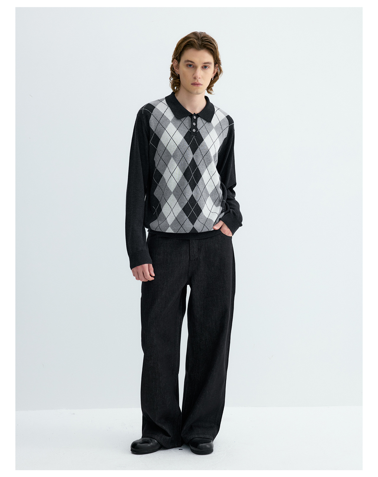 UNF Ralph Plaid 300g Polo Sweater