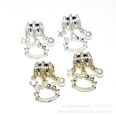 Zərgərlik ara hissələri Kt Cat Head Pearl Pendant