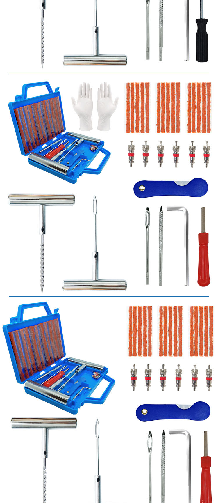 Car Tire Repair Tool Set, Vacuum Tire Emergency Quick Tire Repair Tool Kit for Motorcycles and Electric Vehicles