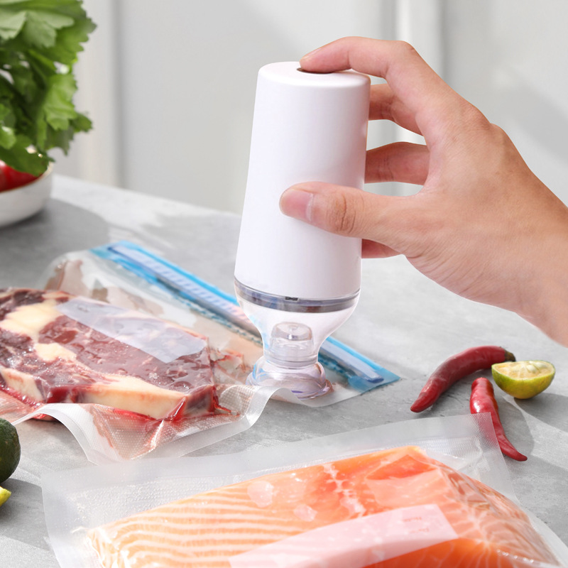 Handheld Small Vacuum Machine Outdoor Portable Vacuum Seal Bag Air Pump Food Preservation Machine