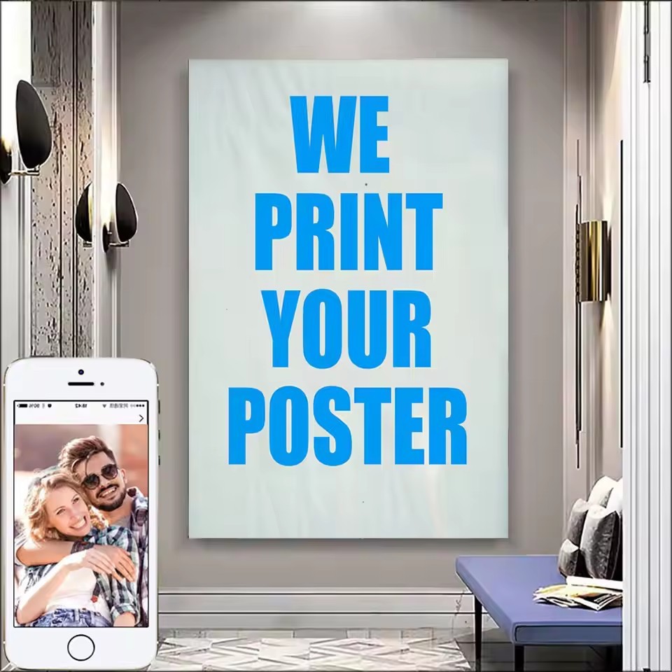 Photo Custom Poster Art Picture Canvas Painting Pet Wedding Photo Gift Home Decoration