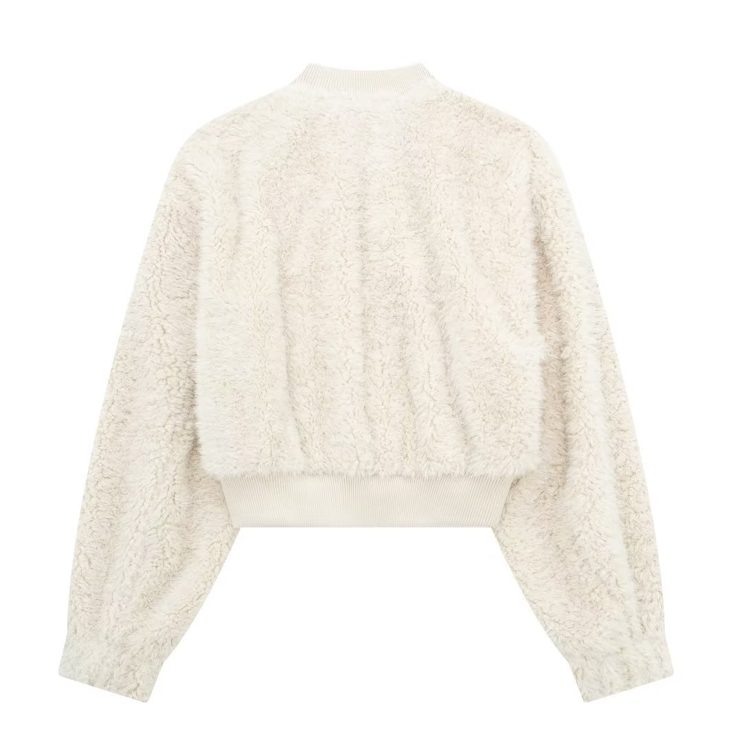 Women's clothing 2023 autumn new artificial fur effect short jacket_voghion.com