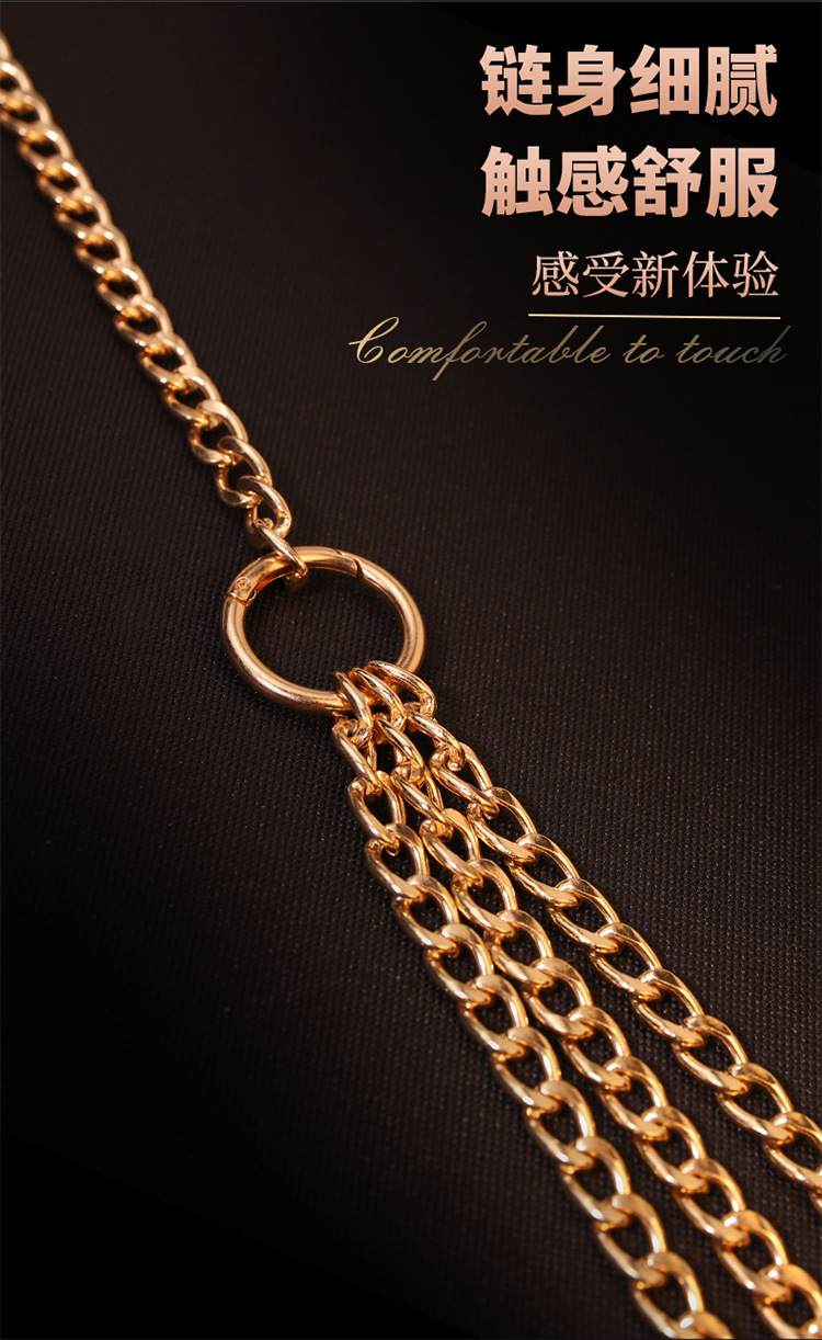 Jiuai Metal Bondage Set with Hand and Foot Cuffs and Connecting Chain, Gold — detail image 10