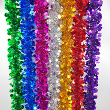 跨境圣诞节彩色加厚毛条六一儿童节装饰教室布置拉花彩带彩条