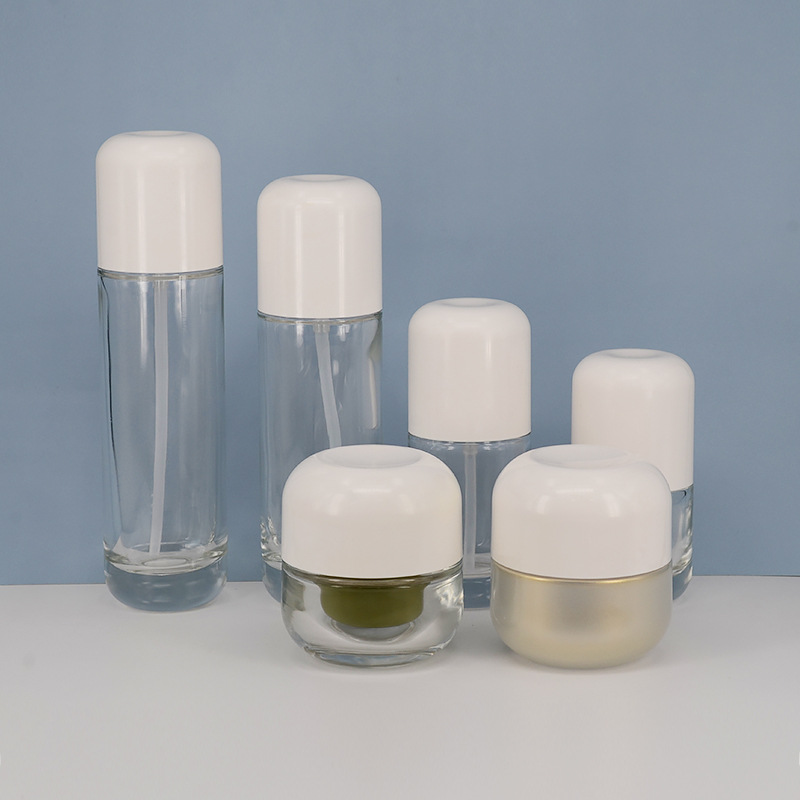 新款胶囊瓶精华瓶厚底粉底液瓶30ml120ml白泵头含内胆套装瓶单品