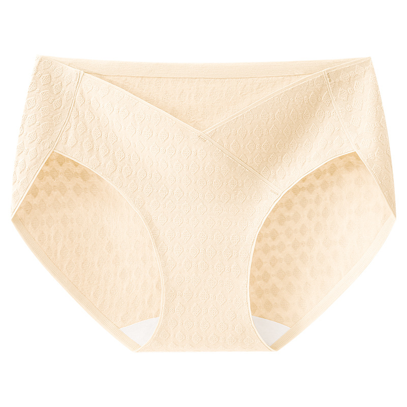 Bragas de maternidad de soporte de vientre en forma de V de algodón rojo grande año natal 10A transpirable antibacteriano entrepierna de algodón de talla grande bragas de mujer