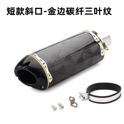 Wuji 300 Chunfeng 250Sr: Exhaust pipe - short-cut-gilded-three-leaf-pattern