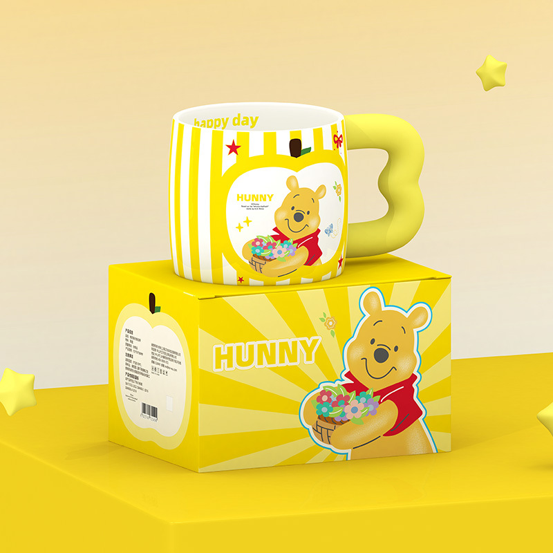 Tazas de agua de cerámica de alto valor facial para mujeres nuevas tazas de marca 2025 tazas de pareja Stitch caseras regalos de cumpleaños para beber agua