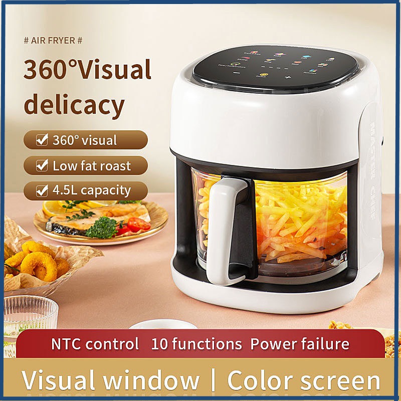 Airfryer4.5L Household Smart Visual Air Fryer Us Standard European Standard British Standard 110V220V Visual Window