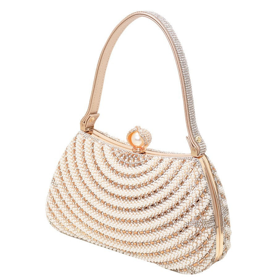 Vintage Perlenbesetzte Diamant Abendtasche Für Elegante Damen_voghion.com