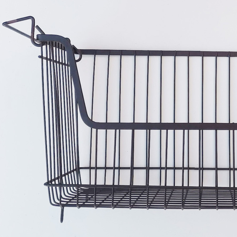 Cesta de almacenamiento simple de hierro forjado Cesta de almacenamiento de cocina Cesta de almacenamiento de vestuario Cesta de almacenamiento de ropa Cesta de almacenamiento de artículos