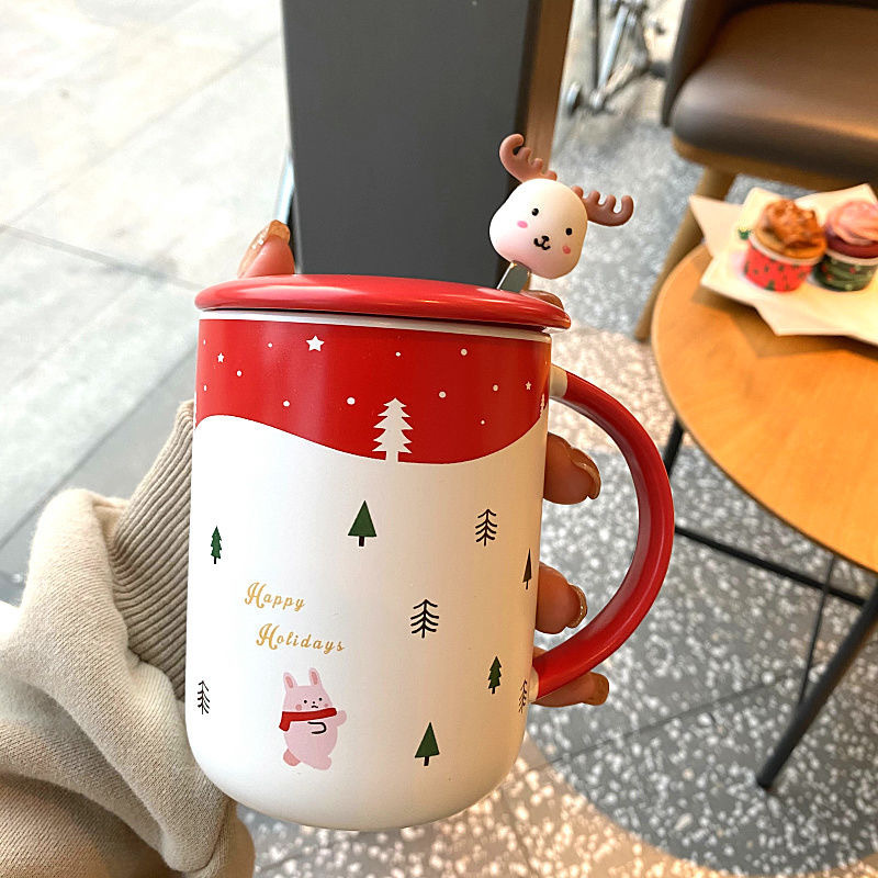 Nueva Copa de Navidad ins regalo de Navidad transfronterizo Navidad Taza de cerámica traje de café taza de dibujos animados taza de Navidad