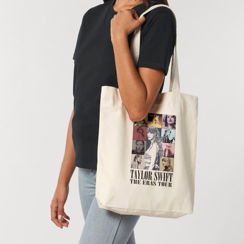亚马逊爆款外贸Taylor歌曲印花帆布袋单肩包托特包手提袋购物袋07