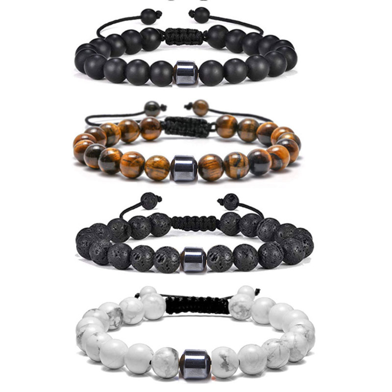 25g Weight Bracelets Classification 1 Piece Quantity Simple Style Round Mixed Materials Wholesale Bracelets