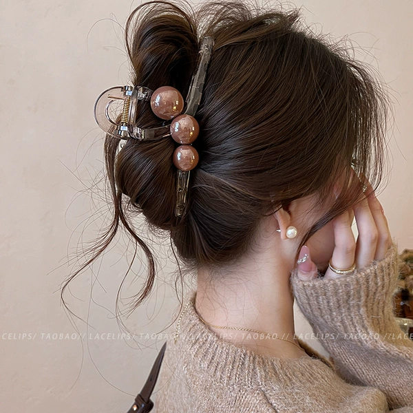 Deep brown eight-character beads