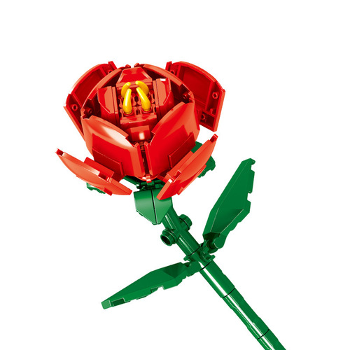 Zhegao building blocks are compatible with Lego bouquets for children to assemble flowers, girls’ educational puzzle toys, boys’ puzzle roses