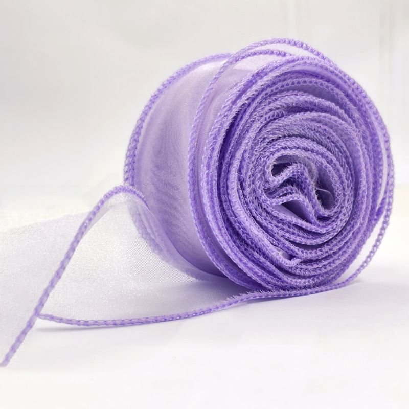 Kit de material para ramos de hilo de cola de pez de 4 cm con lazo de cinta de hilo ondulado, accesorio para el cabello con horquilla DIY, cinta decorativa, empaque simple.