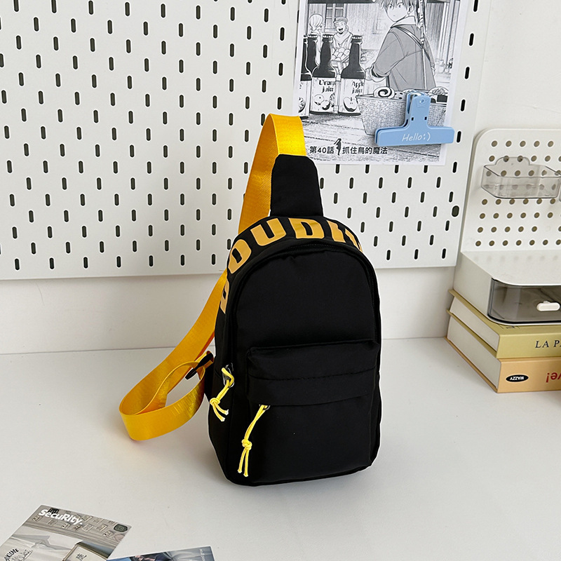 Moda coreana para niños mochila de pecho simple ocio de color sólido para niños niñas viajar bebé mochila de hombro