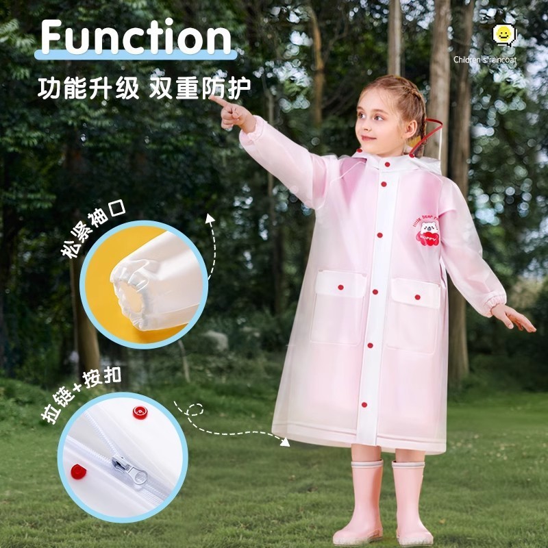 *子供用レインコート、ロング、大きなつば、全身豪雨、子供用プリント、ポータブルレインコート、厚手、アウトドア旅行|undefined