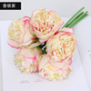 European -style simulation flower player wears 5 peony home decoration fake flower wedding supplies, simulation green plant wholesale