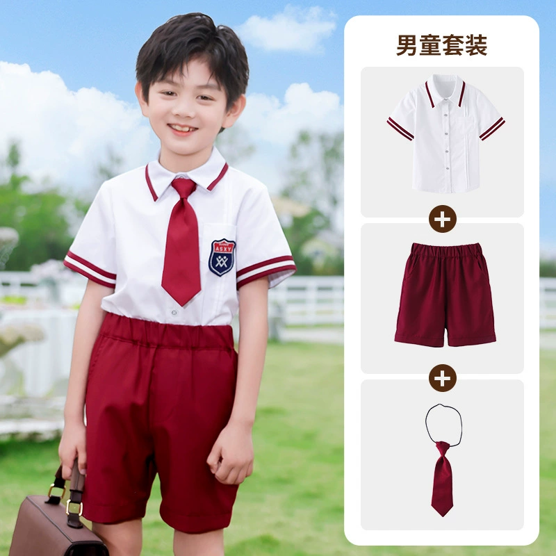 Set for students, uniform for kindergarten, summer shirt for work, 6 years