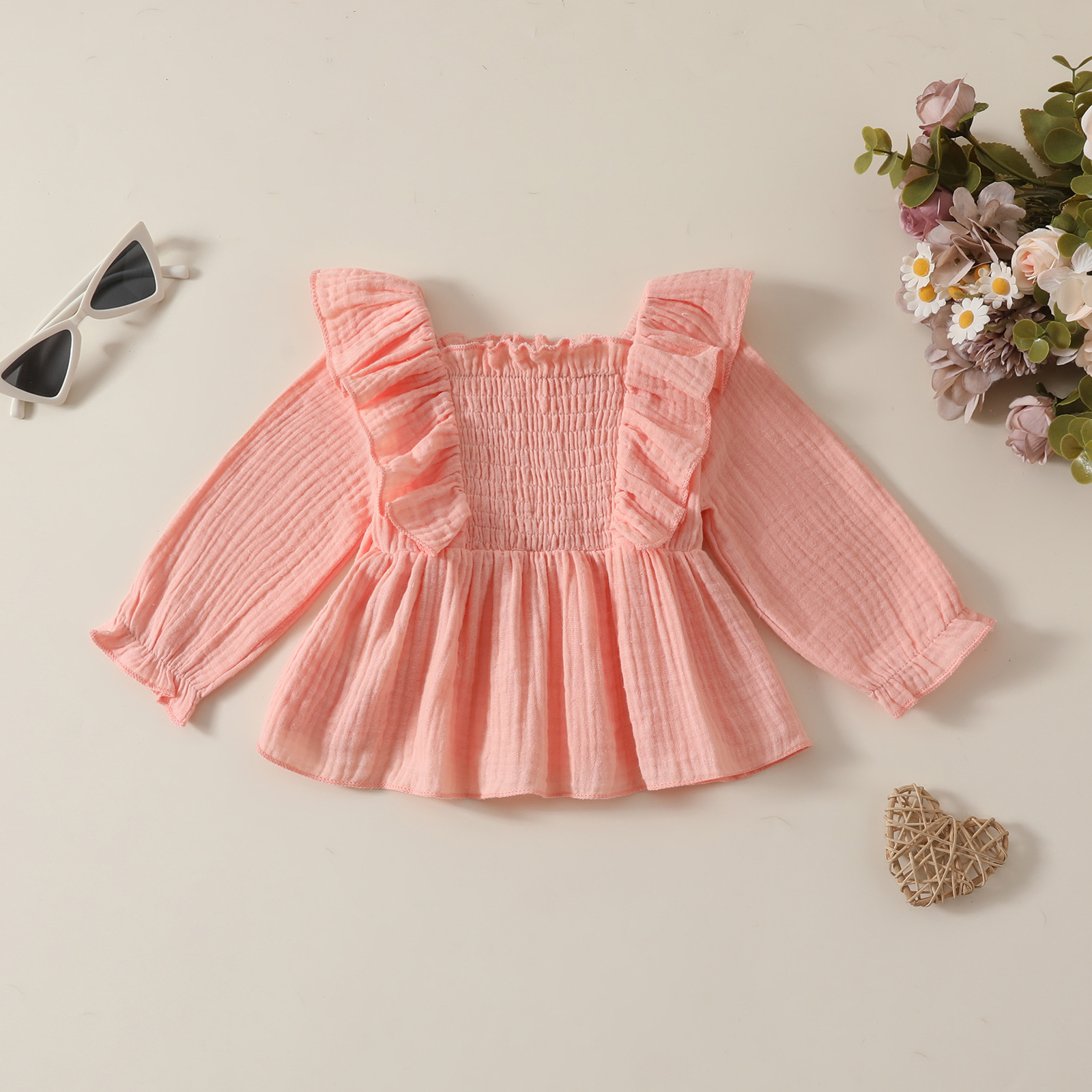 208g Weight Kids Clothing Sets Children's Clothing Type Long Sleeve Sleeve Length Cotton and Linen Fabric Type Pants Sets Sets Type 2 Pieces Set Quantity Casual, Daily Occasion Collarless Neckline Regular Fit Fit Type Solid Color Pattern Spring, Autumn Season Baby Girl'S, Girl'S Gender Simple Style Style Simple Style Solid Color Cotton And Linen Girls Clothing Sets 7