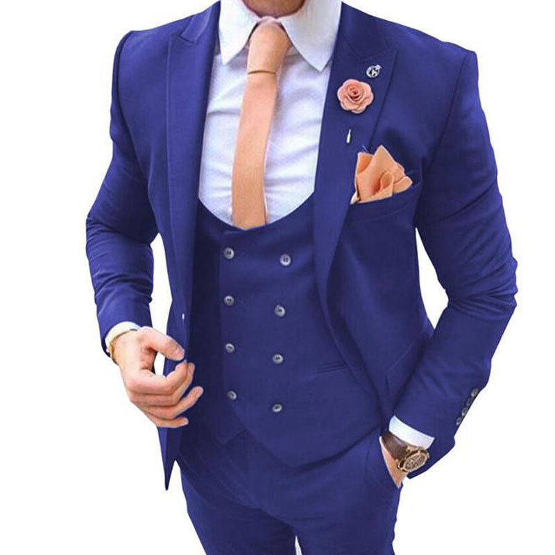 Men's suit slim-fit wedding groom groomsman tuxedo suit suit Tuxedo Ball suit three-piece suit