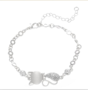 High-Grade Cat Bracelet With Diamond Alloy Exquisite Fashion Jewelry