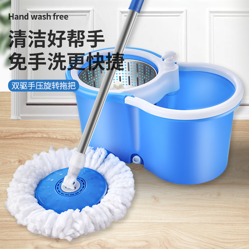 家用旋转拖干湿两用免手洗平板拖把桶懒人拖地神器一拖净八字桶