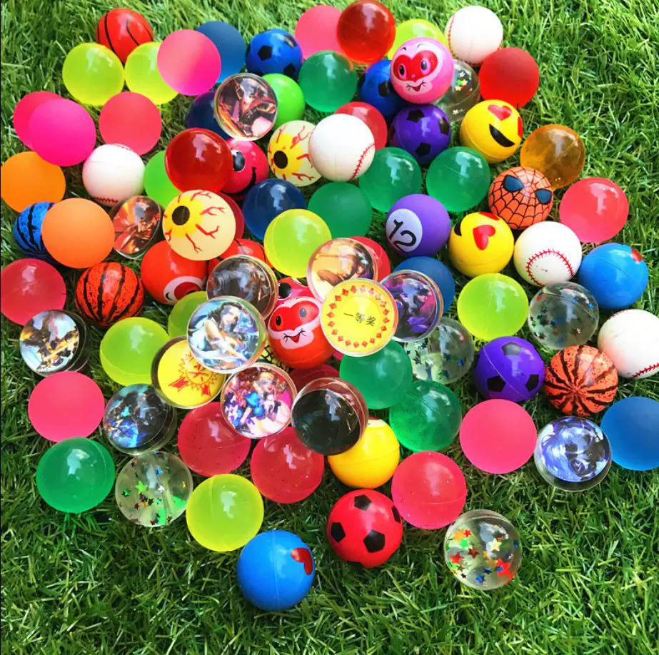 32mm混装弹力球 扭蛋玩具一元扭蛋机专用跳跳球幼儿园礼物儿童玩