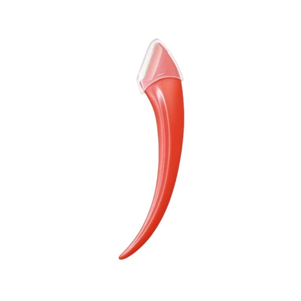 Coral red crescent moon
