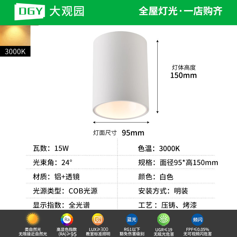 Da Guanyuan lámpara de techo Led Led Light Downlight House Pasillo de la sala de estar sin lámpara principal 495L image 26