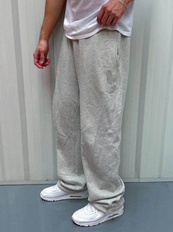 跨境欧美复古y2k街头潮流嘻哈随性松紧腰拉链宽松纯色运动休闲裤|undefined