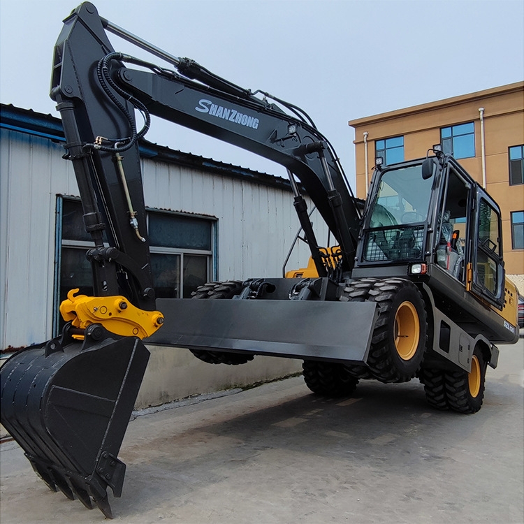 山重135轮式挖掘机 全液压轮胎式挖掘机 厂家批发