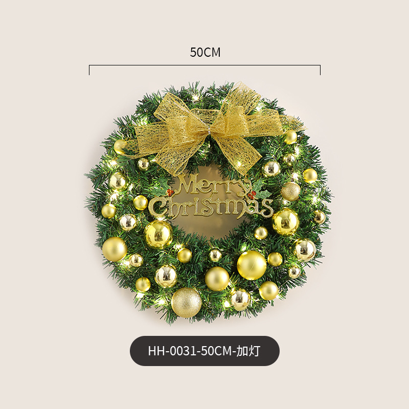 Cruz-frontera Amazon popular guirnalda de Navidad de ratán 40/50/60cm Navidad decorativa Garland puerta colgante escena