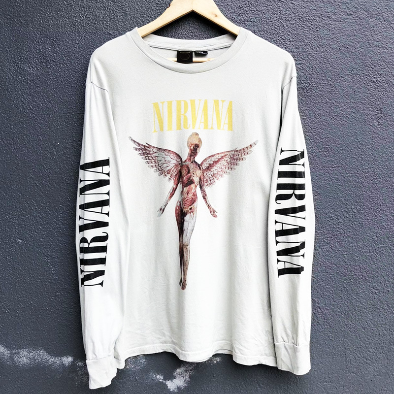 2025 Autumn and Winter Nirvana Nirvana Cobain Heavy Long Sleeve American Retro Casual Rock Punk Long Sleeve T-shirt 2025 Autumn and Winter Nirvana Nirvana Cobain Heavy Long Sleeve American Retro Casual Rock Punk Long Sleeve T-shirt