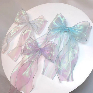 Symphony 4cm Fishtail Colorful Large Roll Ribbon Bouquet Packaging Cake Decoration Flower Ribbon Wavy Colorful Ribbon