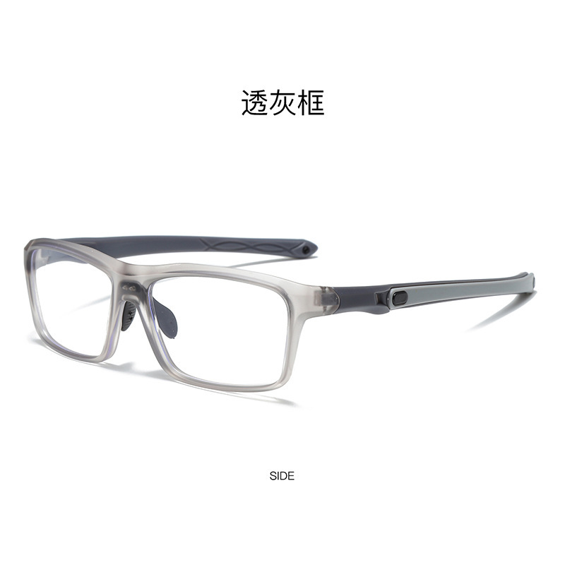 Marco de gafas deportivas colección TR90 anti-deslizante para hombres y mujeres, gafas de luz plana, gafas juveniles anti-luz azul