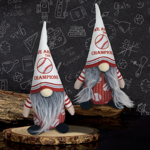Creative Cross-border Christmas Baseball Faceless Doll Christmas Gift Sports Dwarf Figure Decorative Ornament