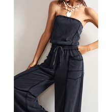 A 35844 Solid Fitted Tube Crop Top ��ɫ����Ĩ�����¿羳