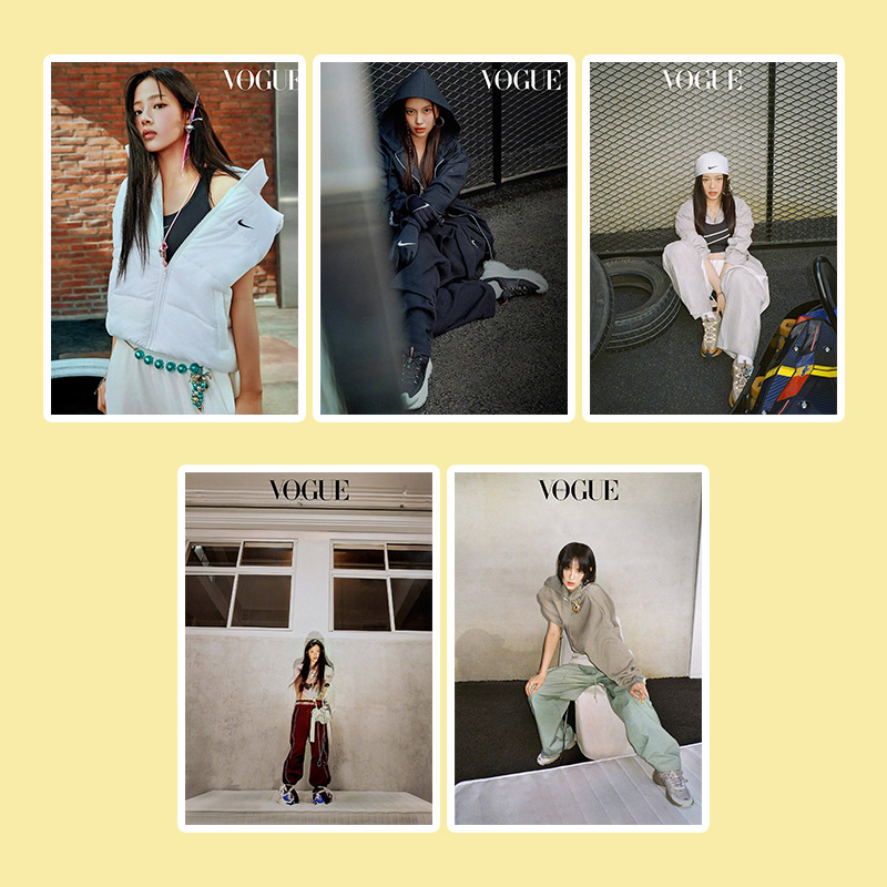 N J  杂志数字封面画报 不干胶海报  Danielle  Hanni周边墙贴画