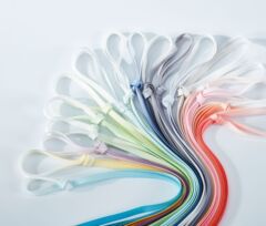 Canvas white sneakers suitable for multi-gradient shoelaces, transparent double-layer flat shoelaces, factory wholesale candy-colored shoelaces