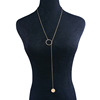 Accessory for leisure, pendant with tassels, universal necklace, long sweater, European style, simple and elegant design