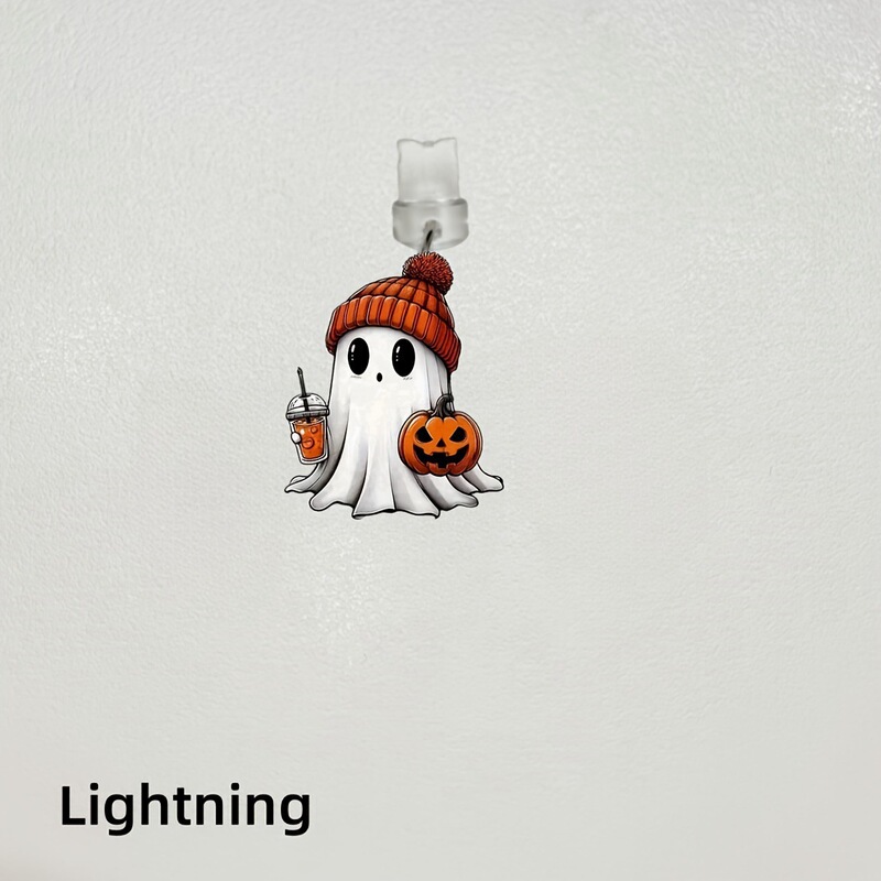可爱南瓜小幽灵手机防尘塞适用于Type-C/Lightning接口配件|undefined